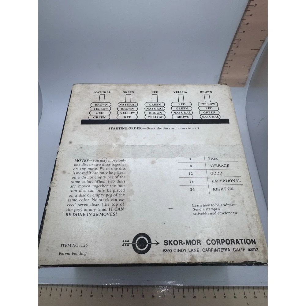1970s Skor Mor's  Right On Wooden Puzzle Game